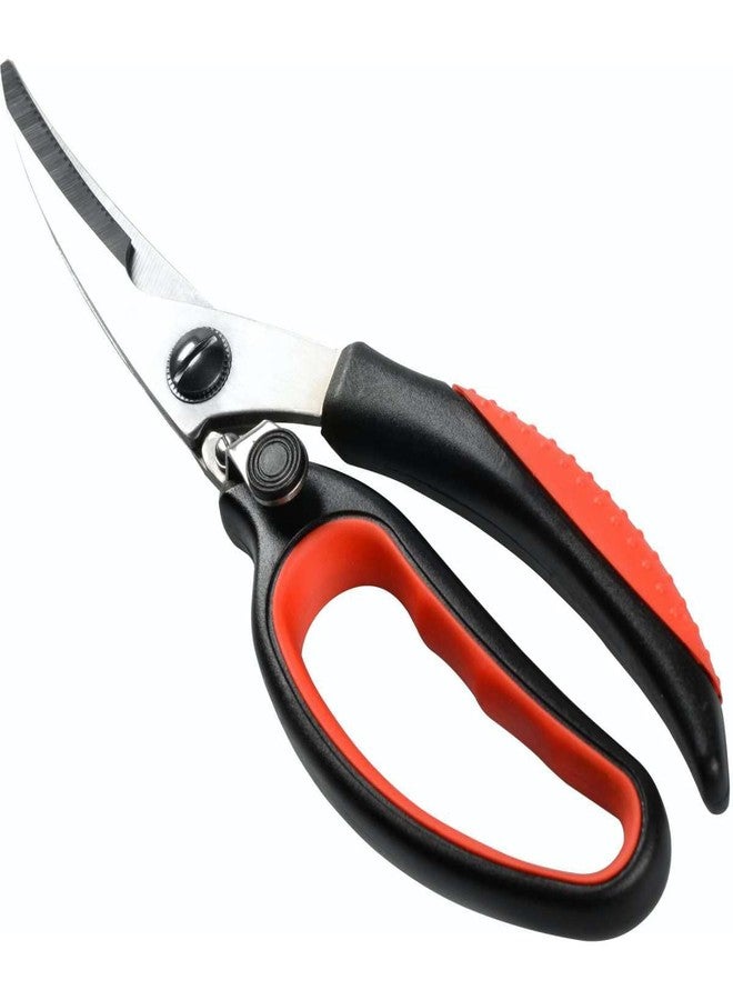 FS COOL Kitchen Poultry Shears : Multipurpose Heavy Duty & Stainless Steel with Safety Lock & Anti-Slip Handles Professional Scissor for Meat, Fish, Chicken, Bone and Much More (2-Piece) - Image 3